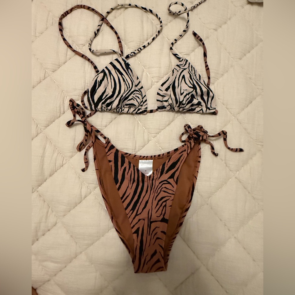 Zebra Print Bikini Set - high leg bikini set target